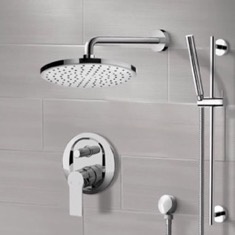 Rain Shower System with Handheld, Rain Shower Head, Shower Faucet Set